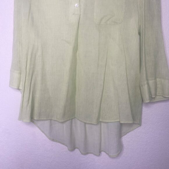 Christopher & Banks Tunic Top Womens XL Light Green Long Sleeve Blouse Flowy She - Picture 5 of 12